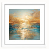 Framed abstract landscape wall art design showcasing vibrant colors and smooth lines, set in a white mat for a modern aesthetic.