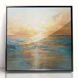 Framed abstract landscape wall art collection showcasing vibrant colors and unique designs, featuring a sleek black frame for modern decor.