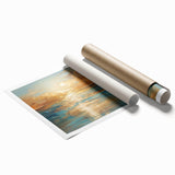 Abstract landscape wall art print showcasing vibrant colors and dynamic shapes, rolled and ready for framing, ideal for modern decor.