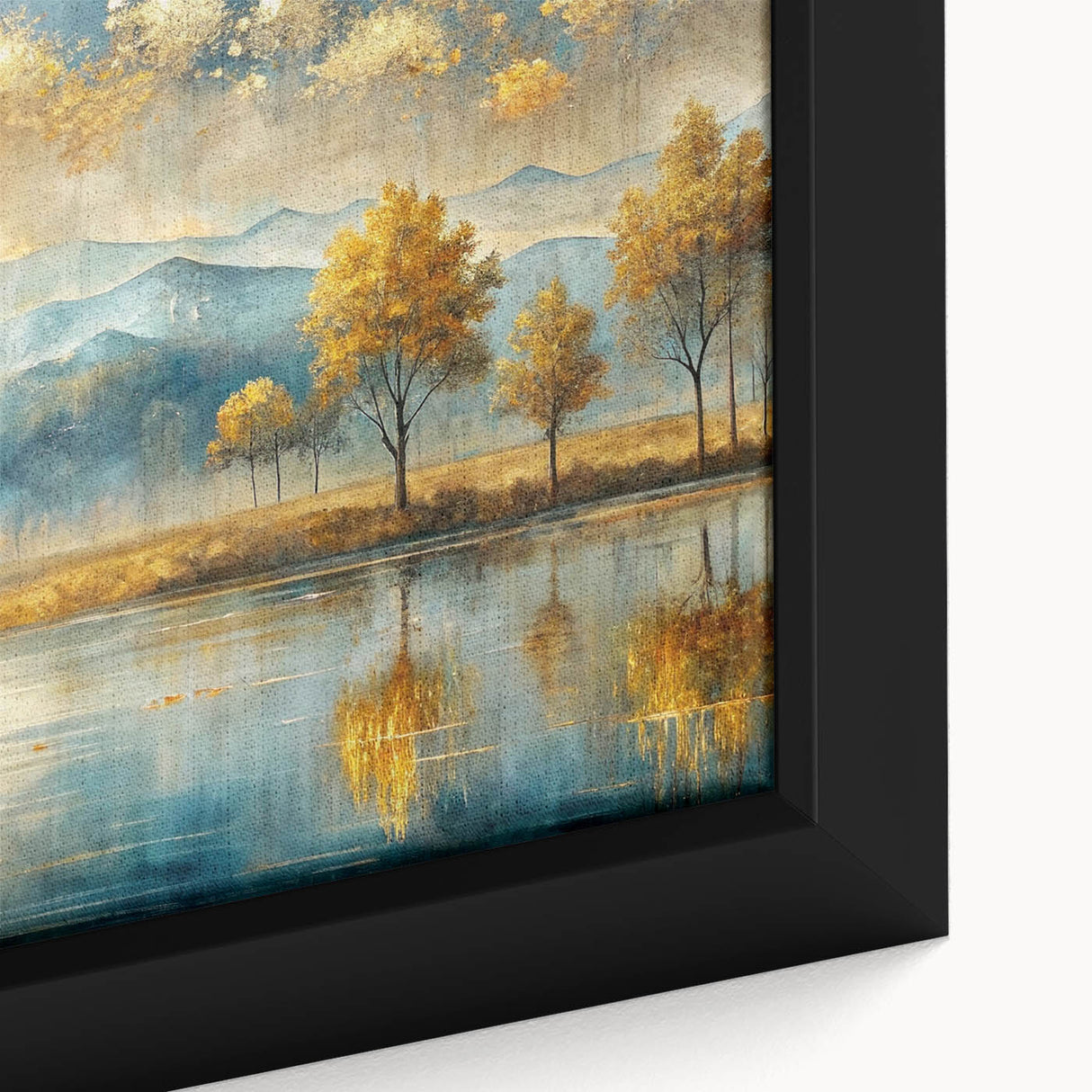 Abstract landscape wall art collection featuring vibrant colors and dynamic brushstrokes, elegantly framed for modern home decor.