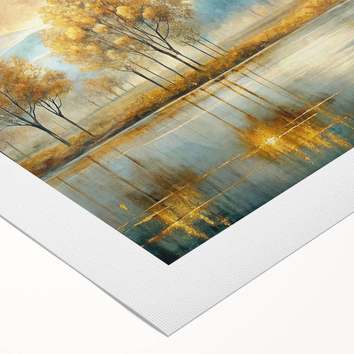 Abstract landscape wall art collection on rolled canvas, showcasing vibrant colors and fluid shapes that evoke a serene nature scene. Perfect for modern decor.