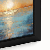 Framed abstract landscape wall art showcasing vibrant colors and intricate textures, perfect for modern home decor.