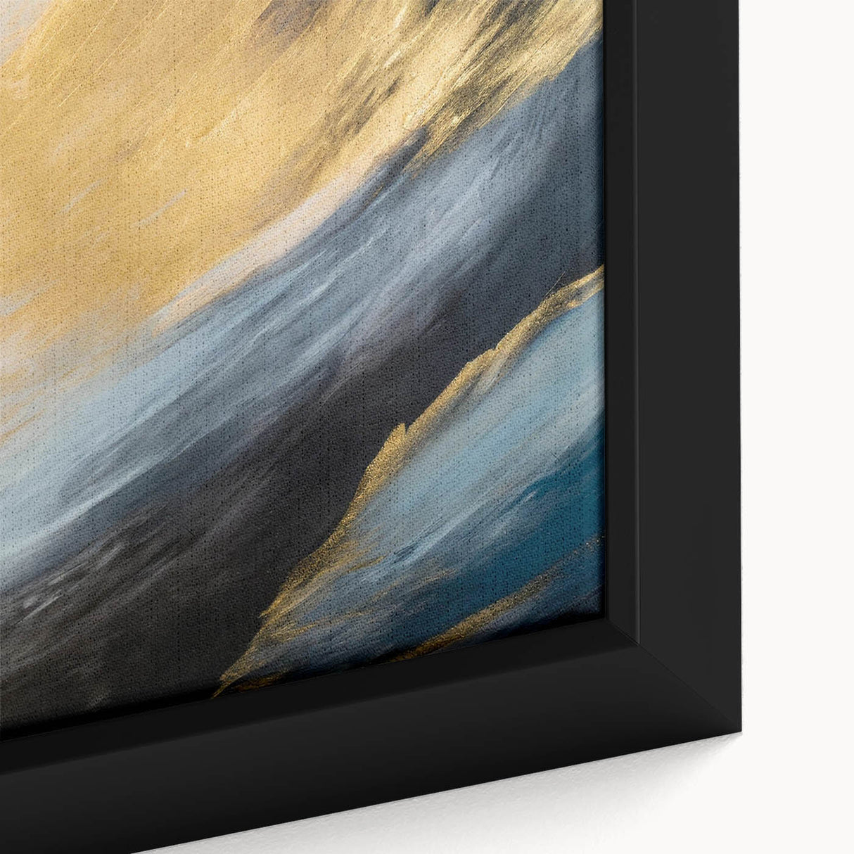 Close-up of an abstract landscape design wall art piece, showcasing vibrant colors and textured brush strokes, perfect for modern decor.