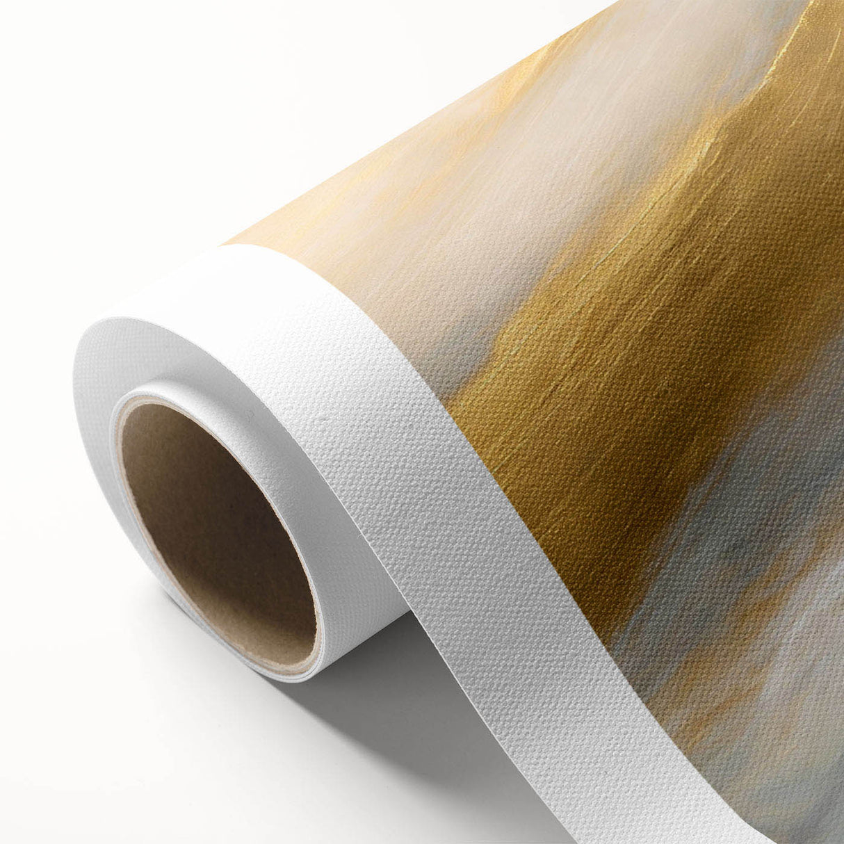 Abstract landscape wall art design on rolled canvas, showcasing vibrant colors and dynamic shapes, ideal for modern home decor.