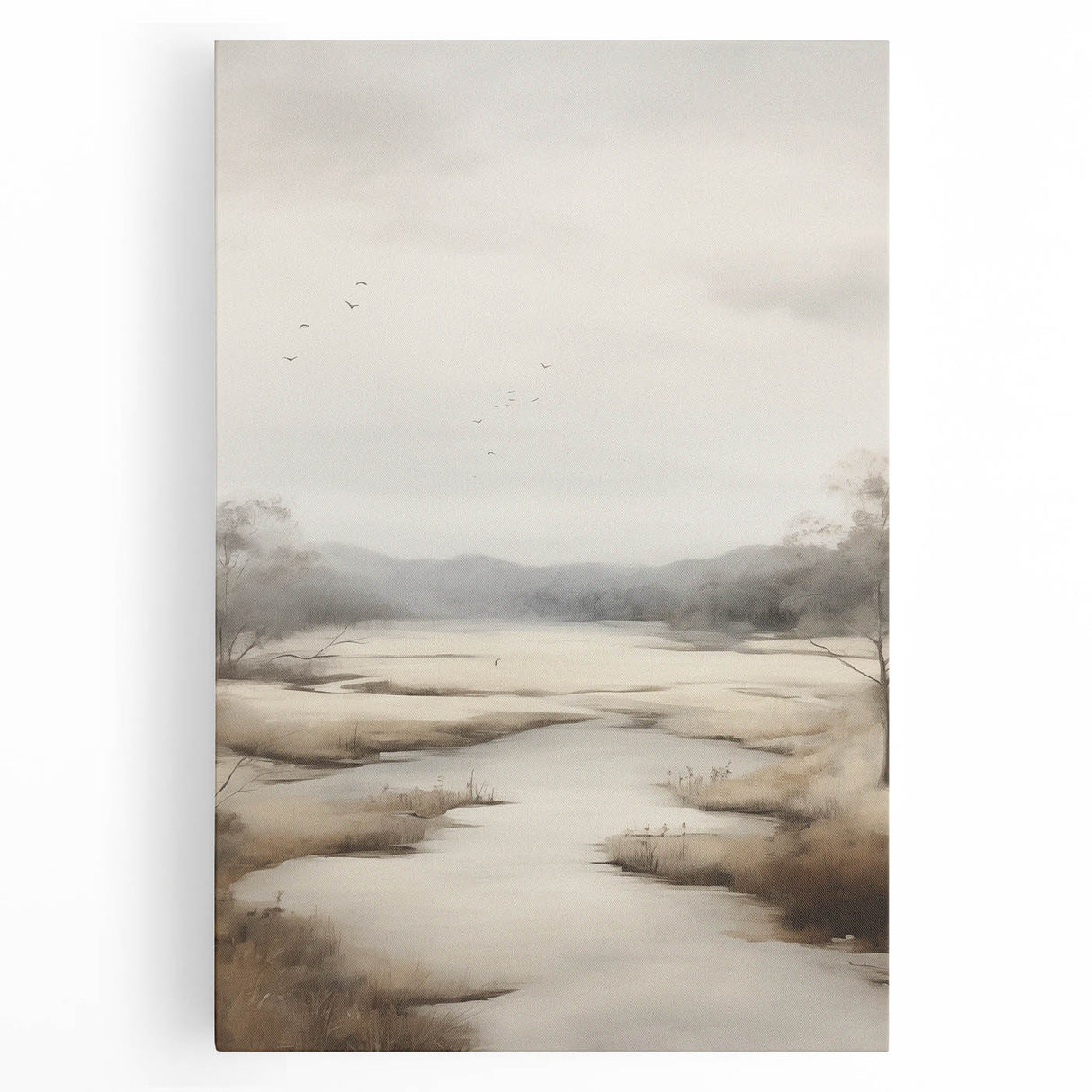Abstract landscape canvas wall art collection showcasing vibrant colors and fluid shapes, perfect for modern home decor and artistic expression.