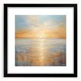 Framed abstract landscape wall art collection featuring vibrant colors and a sleek black mat, perfect for modern home decor.