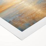 Abstract landscape wall art design on rolled canvas, showcasing vibrant colors and fluid shapes, ideal for modern home decor.