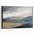 Framed abstract landscape wall art featuring vibrant colors and intricate designs, showcasing a black side view with modern elegance.