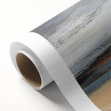 Abstract landscape wall art on rolled canvas showcasing vibrant colors and fluid shapes, ideal for modern home decor and artistic expression.