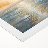 Abstract landscape wall art design on rolled canvas, showcasing vibrant colors and fluid shapes, perfect for modern home decor.