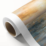 Vibrant abstract landscape wall art on rolled canvas showcasing colorful brush strokes and textures, perfect for modern home decor.