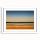 Framed abstract landscape wall art in a white mat and frame, showcasing vibrant colors and unique patterns, perfect for modern decor.