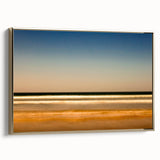 Framed abstract landscape wall art with gold accents, showcasing vibrant colors and modern design, perfect for contemporary decor.