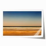 Abstract landscape wall art print showcasing vibrant colors and fluid shapes, rolled and ready for framing, perfect for modern decor.