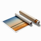 Abstract landscape wall art print showcasing vibrant colors and fluid shapes, rolled for easy framing, perfect for modern home decor.