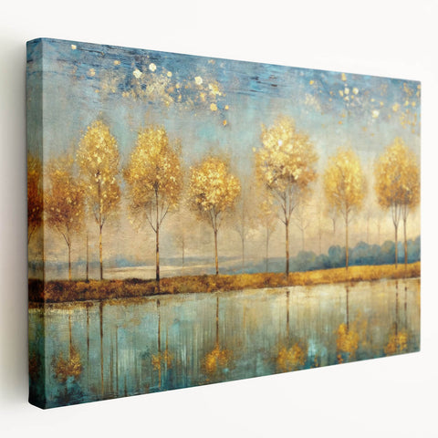 Stretched canvas wall art from the Abstract Landscapes Collection, showcasing vibrant colors and fluid shapes for modern home decor.