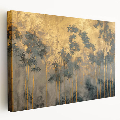 Stretched canvas wall art showcasing an abstract landscape design with vibrant colors and textured brushstrokes, ideal for modern decor.