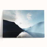 Abstract landscape wall art collection on stretched canvas, showcasing vibrant colors and fluid shapes, perfect for modern home decor.