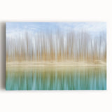 Abstract landscape wall art design showcasing vibrant colors and fluid shapes on stretched canvas, perfect for modern home decor.