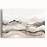 Abstract landscape wall art collection on stretched canvas, showcasing vibrant colors and fluid shapes, ideal for modern home decor.