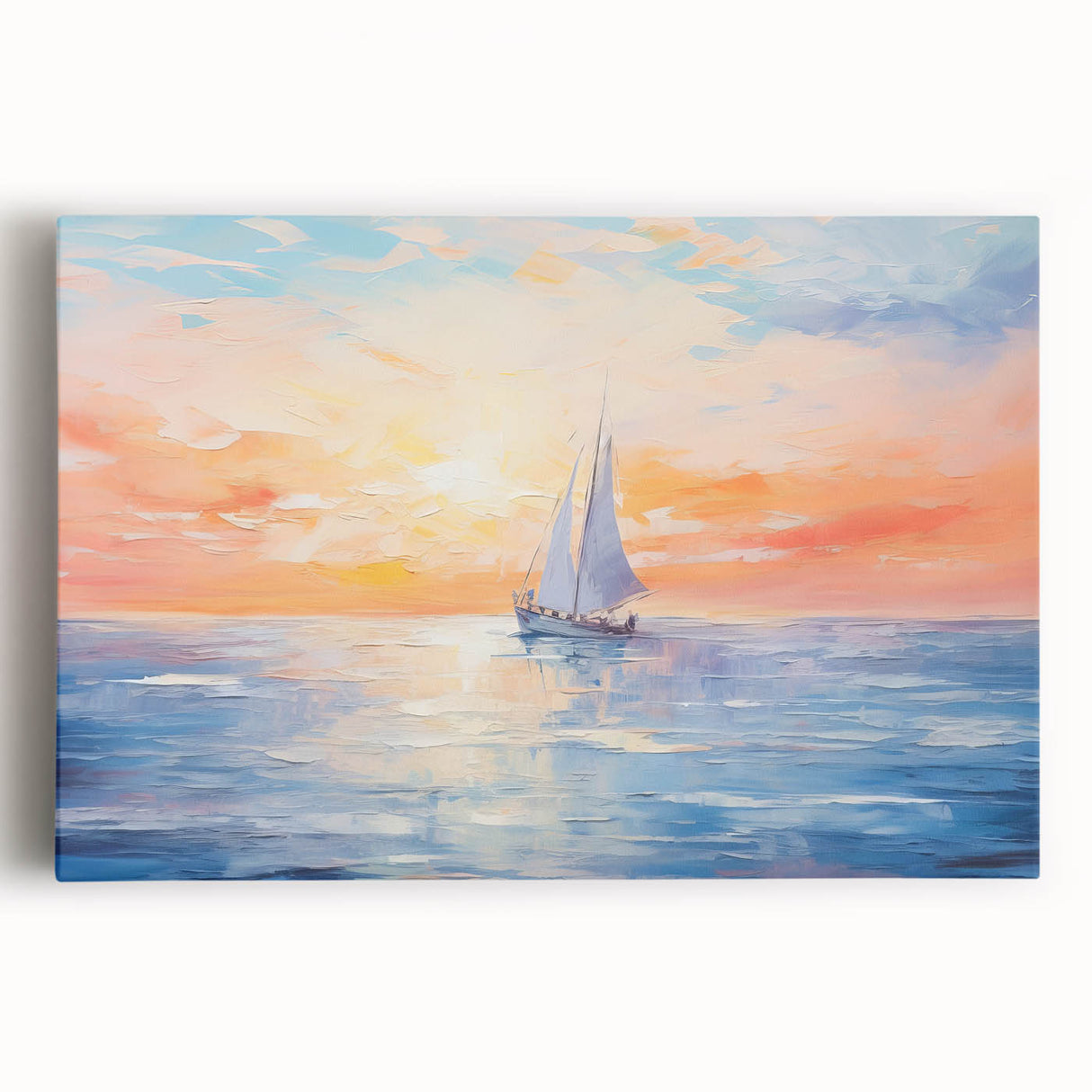 Vibrant abstract landscape wall art collection on stretched canvas, showcasing colorful swirls and textures ideal for modern home decor.