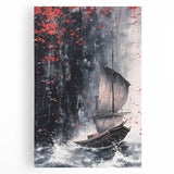 Vibrant abstract landscape wall art collection displayed on stretched canvas, featuring bold colors and fluid shapes, perfect for modern decor.