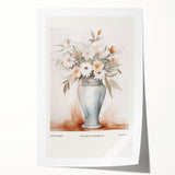 Abstract minimalist wall art print featuring soft pastel colors and geometric shapes, rolled for easy framing and display in modern interiors.