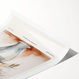 Abstract minimalist wall art featuring soft pastel colors and geometric shapes, rolled for easy shipping and display in modern interiors.