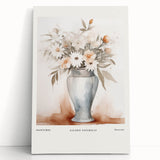 Abstract minimalist wall art design on stretched canvas featuring soft pastel colors and geometric shapes, ideal for modern home decor.