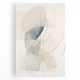 Abstract minimalist design wall art collection displayed on stretched canvas, showcasing vibrant colors and geometric shapes, perfect for modern home decor.