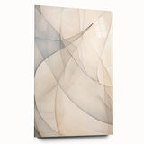 Abstract minimalist wall art collection displayed in a side view, showcasing acrylic glass frame and sleek design elements, ideal for modern decor.
