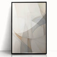 Framed acrylic wall art showcasing an abstract minimalist design in black tones, perfect for modern home decor, enhancing any living space with elegance.