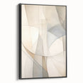Framed minimalist wall art design showcasing an abstract composition with black and white elements, highlighting modern decor aesthetics for stylish interiors.