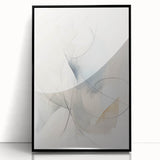 Framed acrylic wall art with an abstract minimalist design, showcasing a sleek black front view, perfect for modern interior decor. Ideal for enhancing contemporary spaces.