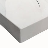 Close-up of an abstract minimalist design stretched canvas wall art piece showcasing soft earth tones and geometric shapes, perfect for modern decor.