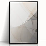 Framed abstract minimalist wall art collection featuring a sleek black acrylic front, ideal for modern decor; enhances any contemporary living space.