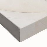 Close-up of a minimalist abstract wall art design on stretched canvas, showcasing soft pastel colors and geometric shapes, perfect for modern home decor.