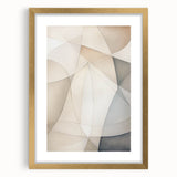 Abstract minimalist wall art design featuring a gold frame and mat, showcasing a modern aesthetic ideal for contemporary home decor. Perfect for enhancing living spaces.