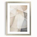 Elegant abstract minimalist wall art showcasing a silver-framed design with a matte finish, perfect for modern home decor and stylish interiors.