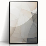 Framed abstract minimalist wall art design showcasing a sleek black acrylic finish, perfect for modern home decor, enhancing aesthetic appeal in any room.