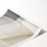 Abstract minimalist wall art print showcasing an elegant design in soft pastel colors, featuring organic shapes and flowing lines, perfect for modern home decor.