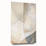 Acrylic glass wall art from the Abstract Minimalist Design 106 collection, showcasing a sleek side view with a modern aesthetic, perfect for contemporary decor.