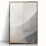 Framed abstract minimalist wall art featuring a gold acrylic design, showcasing elegant shapes and textures, perfect for modern home decor and aesthetic enhancement.