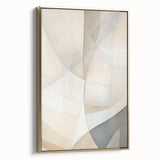 Framed canvas wall art showcasing an abstract minimalist design with gold accents, displayed from a side view to highlight its elegant profile and modern aesthetic.
