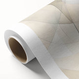 Abstract minimalist wall art featuring bold geometric shapes in soft pastel colors, rolled canvas design ideal for modern decor, presented in a protective cardboard tube.