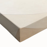 Close-up of a stretched canvas featuring an abstract minimalist wall art design with a mix of soft pastel colors and geometric shapes, ideal for modern decor.