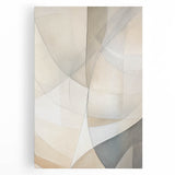 Abstract minimalist wall art design on stretched canvas showcasing geometric shapes in muted colors, perfect for modern home decor. Ideal for enhancing minimalist interiors.