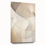 Abstract minimalist wall art design displayed in an acrylic frame, showcasing a modern aesthetic with soft colors and geometric patterns. Perfect for contemporary decor.