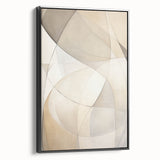 Framed abstract minimalist wall art in black and white, showcasing a simple yet striking design. Perfect for modern home decor, adding a touch of elegance to any room.