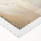 Abstract minimalist wall art design featuring soft pastel colors and geometric shapes, printed on rolled canvas, ideal for modern home decor.